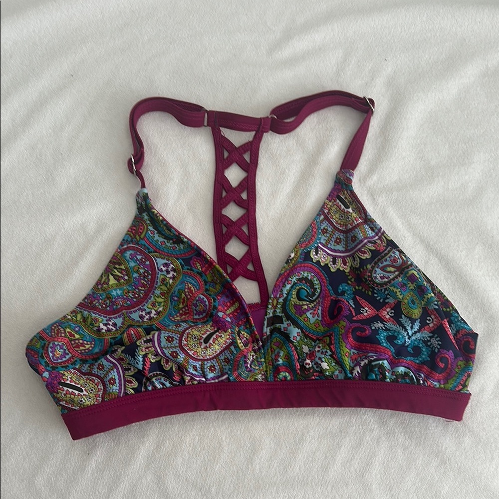 Paisley Print Bralette - Multicolor